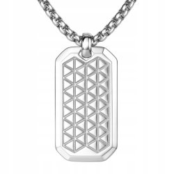 Naszyjnik stal szlachetna srebrny plecionka męski stal 316L