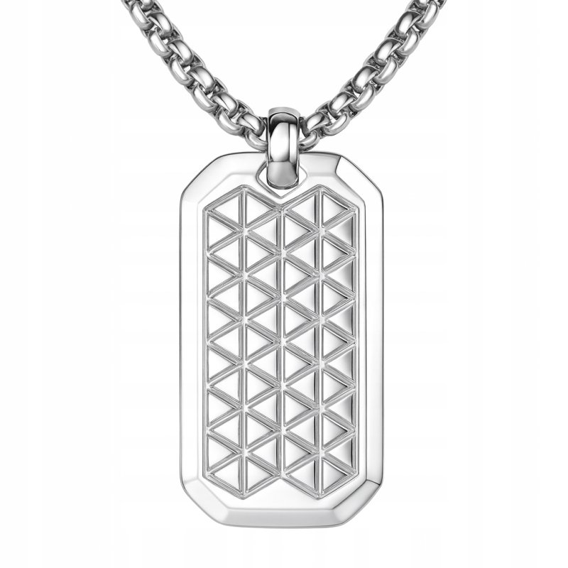 Naszyjnik stal szlachetna srebrny plecionka męski stal 316L