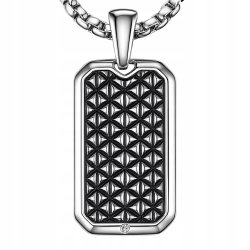 Naszyjnik stal szlachetna srebrny plecionka męski stal 316L