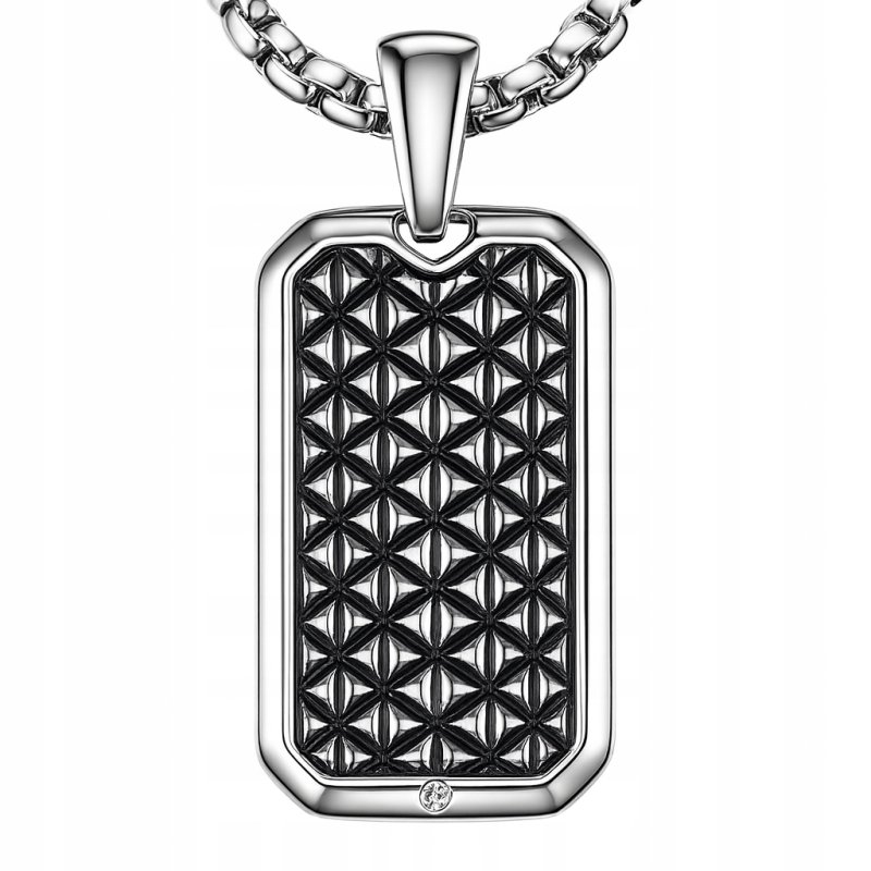 Naszyjnik stal szlachetna srebrny plecionka męski stal 316L