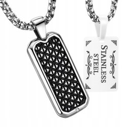 Naszyjnik stal szlachetna srebrny plecionka męski stal 316L