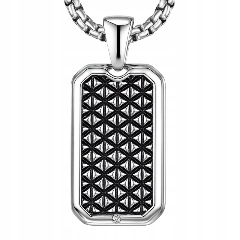 Naszyjnik stal szlachetna srebrny plecionka męski stal 316L