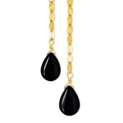 Srebrne kolczyki wiszące turmalin pozłacane srebro próba 925