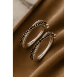 Kolczyki srebrne 925 koła kółka damskie cyrkonie kolczyki srebro rodowane