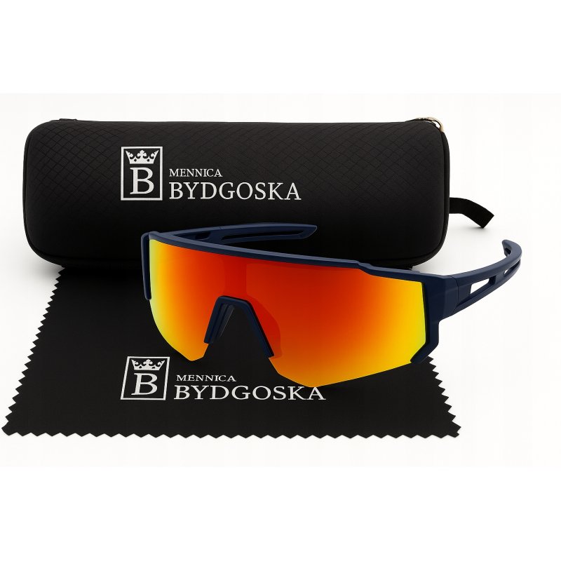 Okulary męskie MB rowerowe polaryzacyjne uv4 stylowe etui