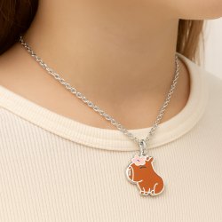 Srebrny naszyjnik dla dziewczynki kapibara srebro próba 925