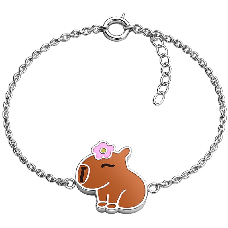 Srebrna bransoletka celebrytka dla dziewczynki kapibara srebro próba 925
