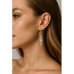 Srebrne kolczyki srebro długie wiszące kolczyki srebro rodowane oryginalne