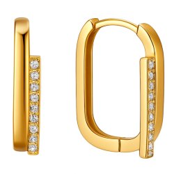 Kolczyki eleganckie damskie pozłacane srebro 925 angielskie