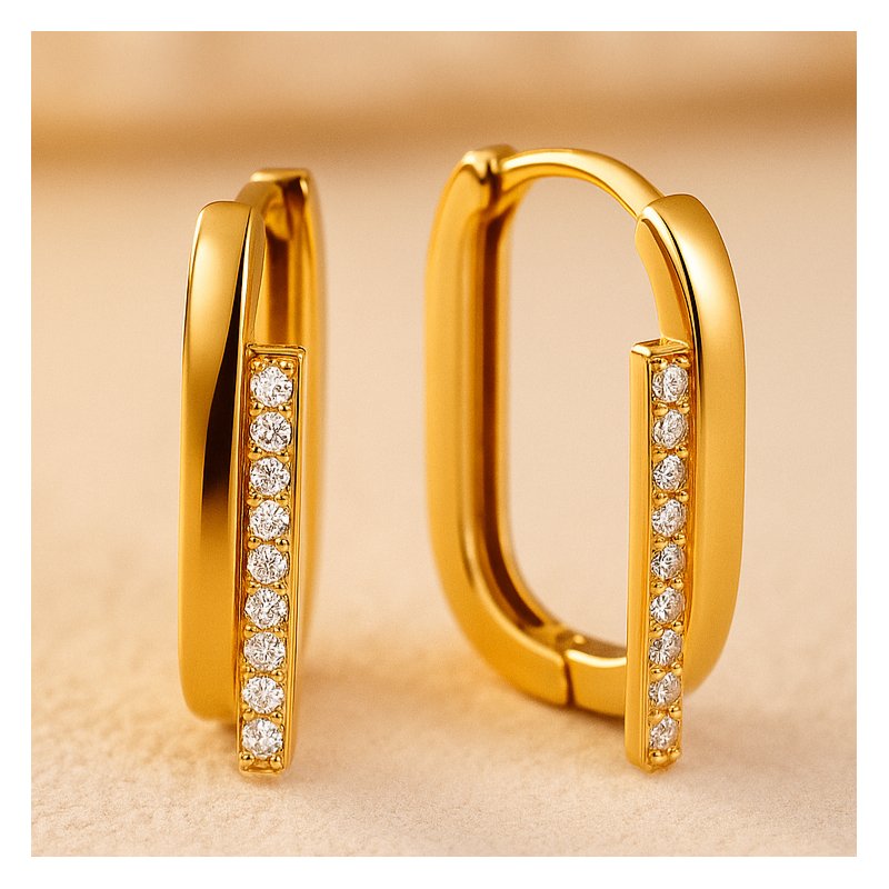 Kolczyki eleganckie damskie pozłacane srebro 925 angielskie