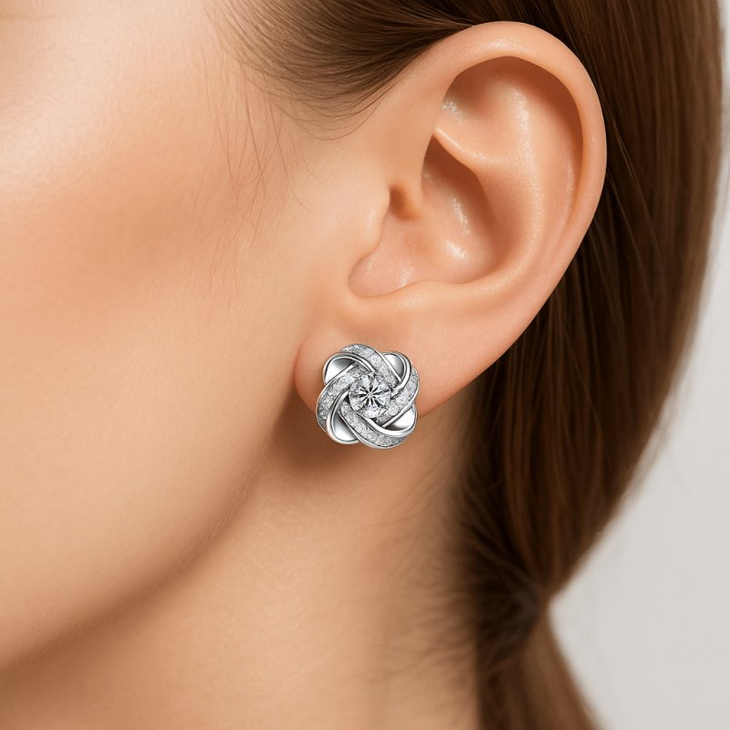 Kolczyki srebrne wkrętki sztyfty damskie srebro na dzień kobiet