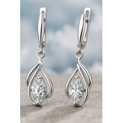 Duże kolczyki srebrne wiszące srebro próba 925 długie kolczyki angielskie