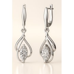 Duże kolczyki srebrne wiszące srebro próba 925 długie kolczyki angielskie