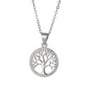 Srebrny naszyjnik drzewko szczęścia stal chirurgiczna szlachetna 316L