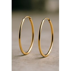 Kolczyki srebrne koła kółka damskie srebro pozłacane 925