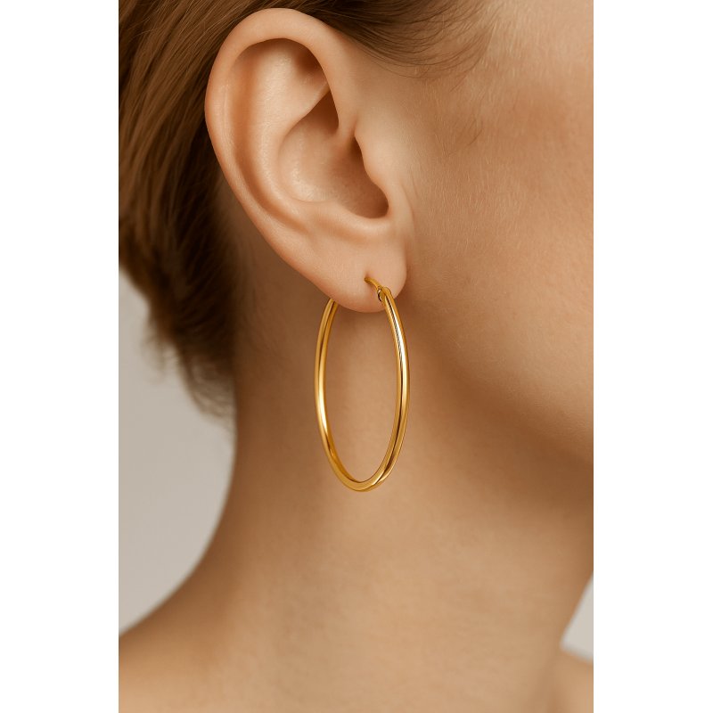 Kolczyki srebrne koła kółka damskie srebro pozłacane 925