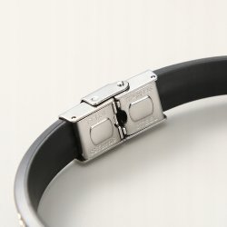 Czarna bransoletka czarne męska stal szlachetna 316L