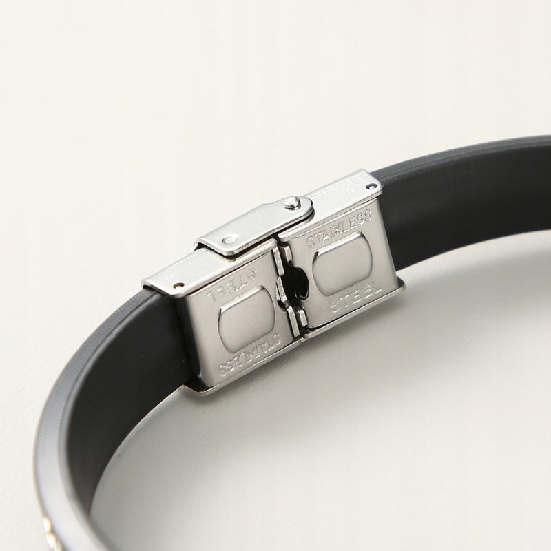 Czarna bransoletka czarne męska stal szlachetna 316L