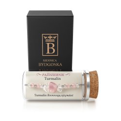 Srebrna damska bransoletka w butelce październik turmalin srebro próba 925