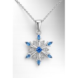 Srebrny Naszyjnik Świąteczny „Błękitny Płatek Śniegu” – idealny prezent pod choinkę