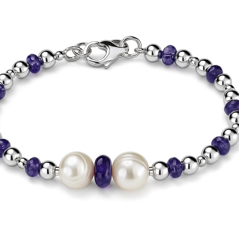 Srebrna damska bransoletka w butelce czerwiec aleksandryt srebro próba 925