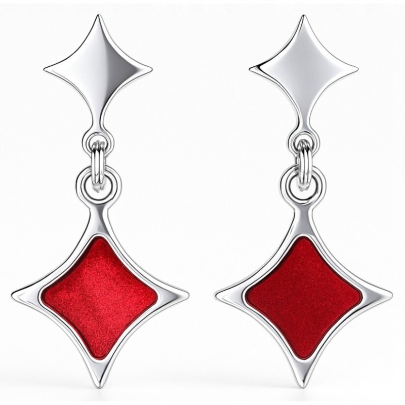 Srebrne kolczyki wiszące gwiazdki damskie srebro 925 oryginalne wkrętki