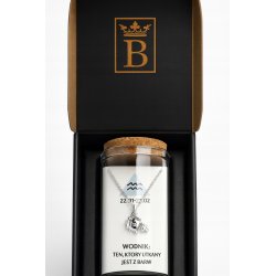 Srebrny naszyjnik damski w butelce znak zodiaku wodnik srebro próba 925