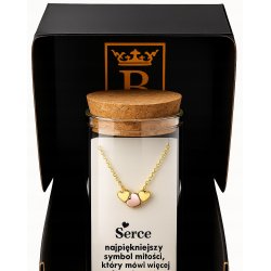 Srebrny naszyjnik Damski w butelce potrójne serca miłość srebro próba 925