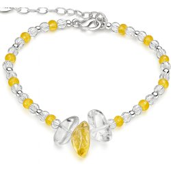 Srebrna damska bransoletka w butelce kwiecień diament srebro próba 925