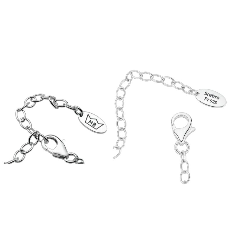 Srebrna damska bransoletka w butelce luty ametyst srebro próba 925