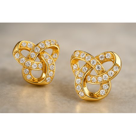 Srebrne kolczyki damskie pozłacane wkrętki sztyfty srebro 925