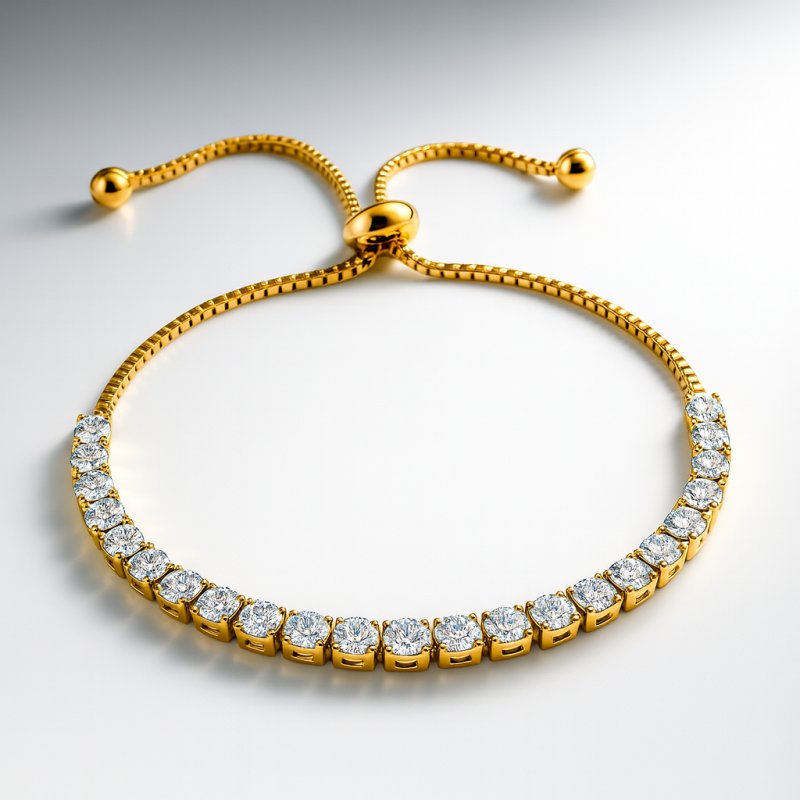 Bransoletka pozłacana damska regulowana stal chirurgiczna szlachetna 316L