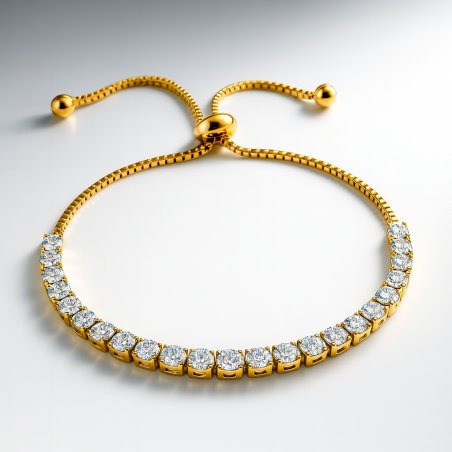 Bransoletka pozłacana damska regulowana stal chirurgiczna szlachetna 316L