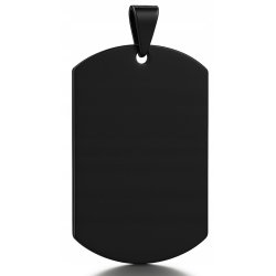 Czarny nieśmiertelnik stal chirurgiczna szlachetna 316L