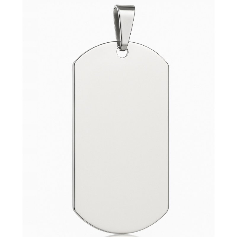 Srebrny nieśmiertelnik wisiorek stal szlachetna chirurgiczna 316L