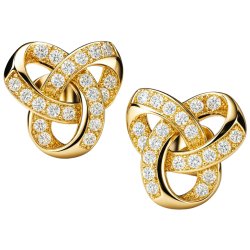 Srebrne kolczyki damskie pozłacane wkrętki sztyfty srebro 925