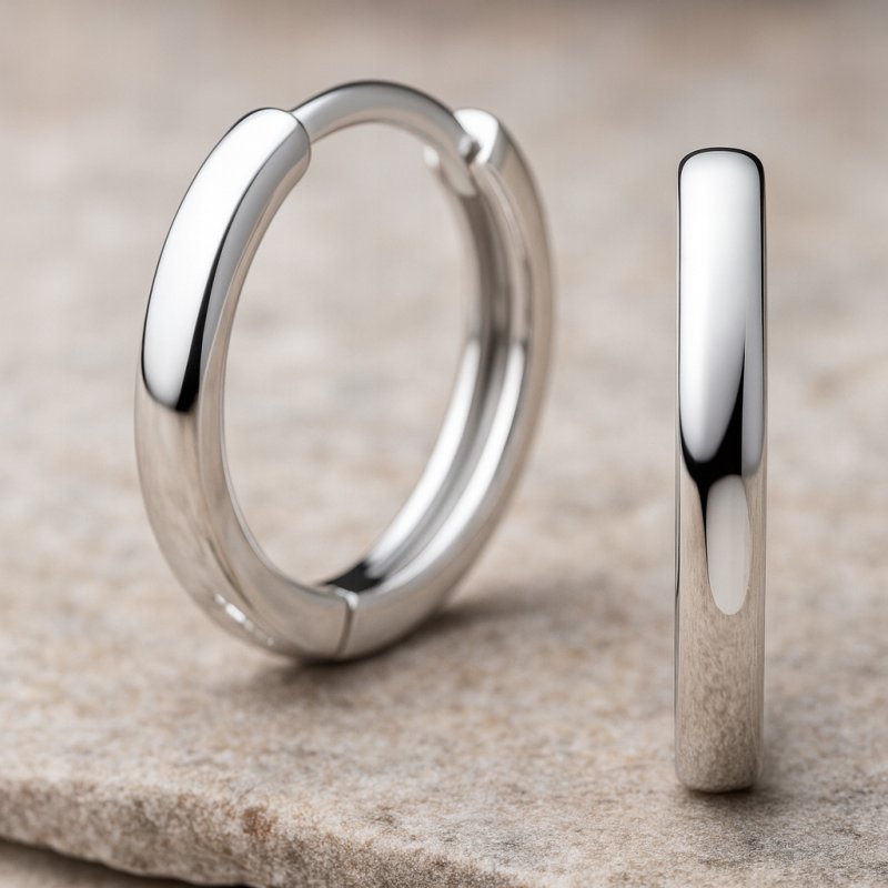 Srebrne kolczyki kółka kolczyki koła rodowane angielskie srebro próba 925