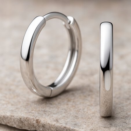 Srebrne kolczyki kółka kolczyki koła rodowane angielskie srebro próba 925