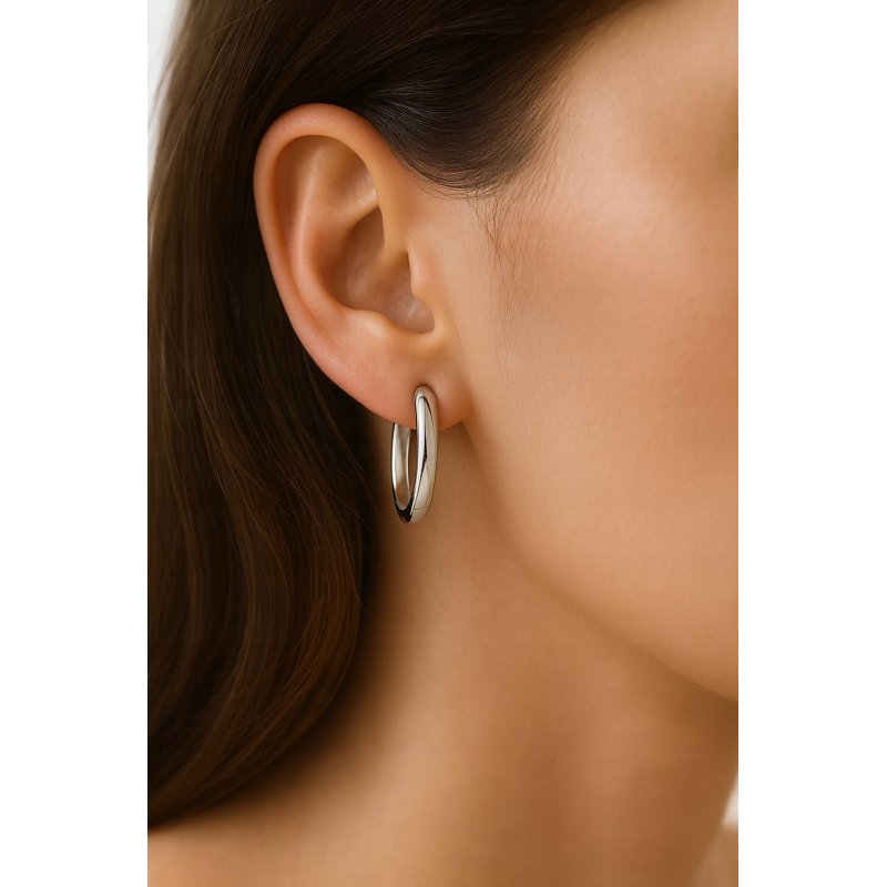 Srebrne kolczyki kółka kolczyki koła rodowane angielskie srebro próba 925