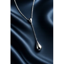 Naszyjnik damski srebrny łańcuszek krople srebro próba 925 regulowany