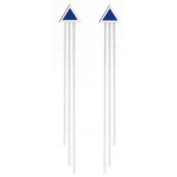 Długie srebrne kolczyki wiszące łańcuszki damskie srebro 925 wkrętki sztyft