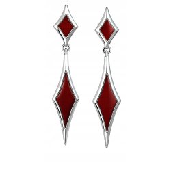 Długie srebrne kolczyki wiszące damskie srebro 925 wkrętki sztyft