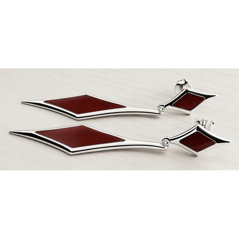 Długie srebrne kolczyki wiszące damskie srebro 925 wkrętki sztyft