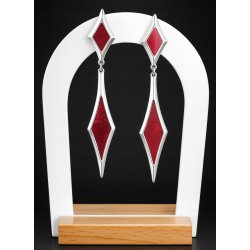 Długie srebrne kolczyki wiszące damskie srebro 925 wkrętki sztyft