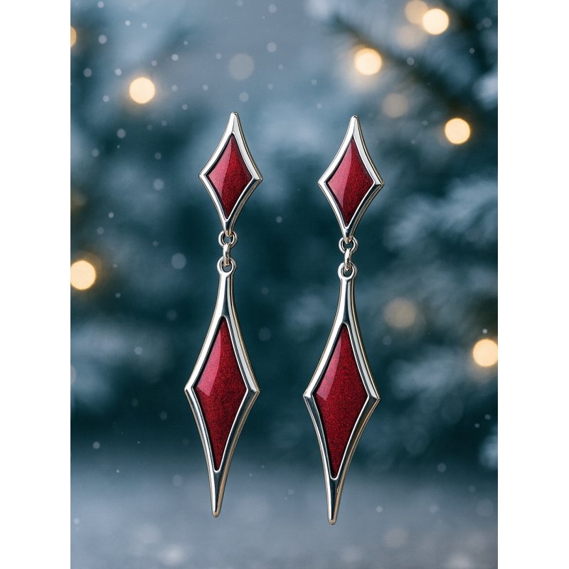 Długie srebrne kolczyki wiszące damskie srebro 925 wkrętki sztyft