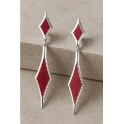 Długie srebrne kolczyki wiszące damskie srebro 925 wkrętki sztyft