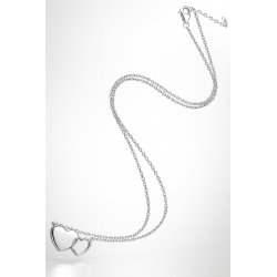 Naszyjnik damski srebrny łańcuszek serca srebro próba 925 regulowany