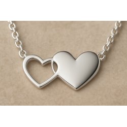 Bransoletka damska srebrna serca srebro próba 925 regulowana