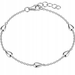 Bransoletka damska srebrna krople srebro próba 925 regulowana