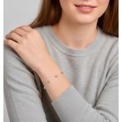 Bransoletka damska srebrna krople srebro próba 925 regulowana